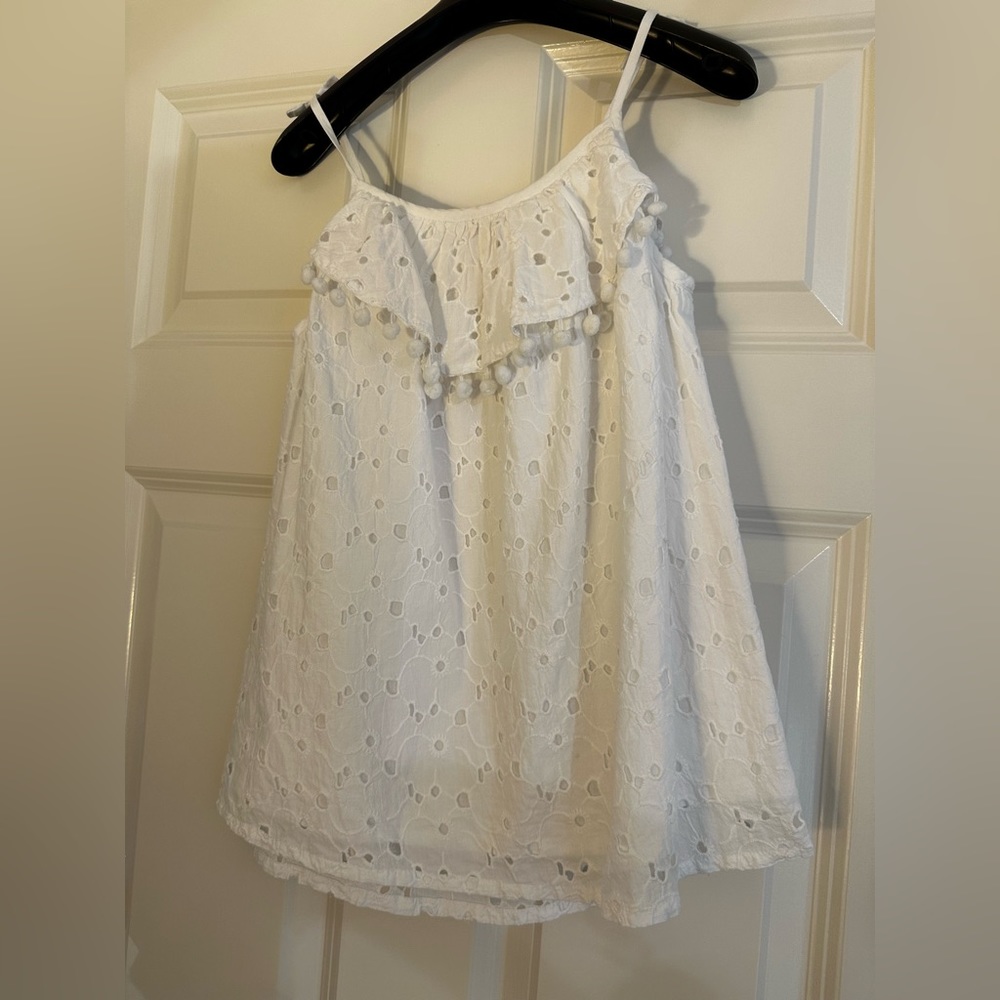Girls Beet World white eyelet overlay blouse
